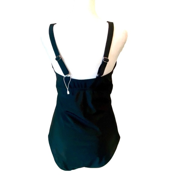 NWOT - Summer Mae One Piece Swimsuit Tummy Control Mesh Trim Plus Size 14 - Picture 2 of 10